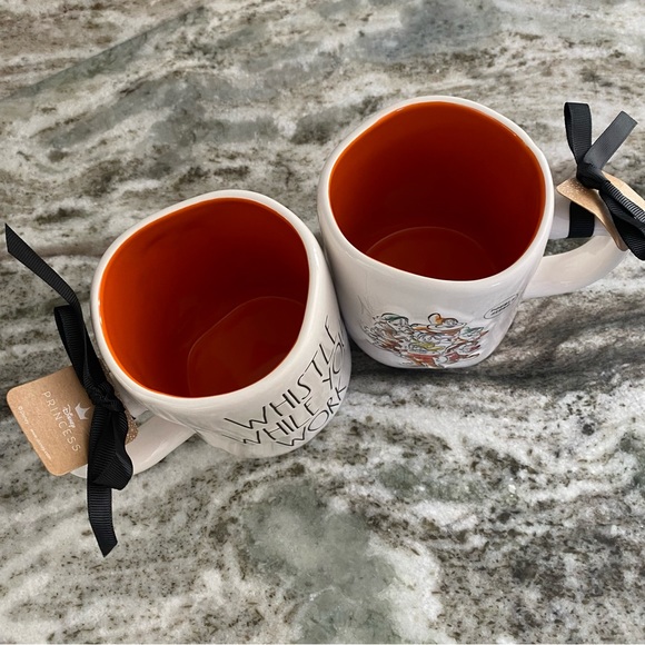 Snow White Rae Dunn Seven Dwarfs Whistle While You Work Mug Set - Picture 6 of 7